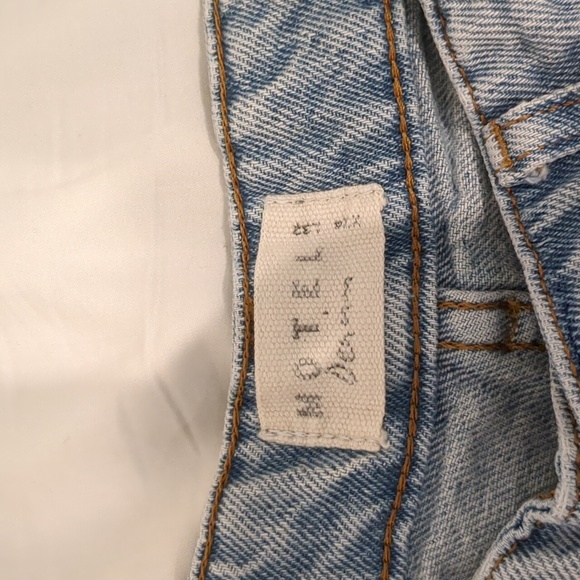 Motel Rocks Roomy Extra Wide Low Rise Jeans in Super Bleached Wash W24 L32 - Picture 3 of 7